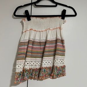 CHIO Mixed Media Beach Mini Skirt